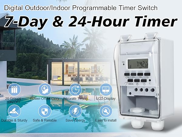 Goldlife Waterproof Programmable Timer Switch