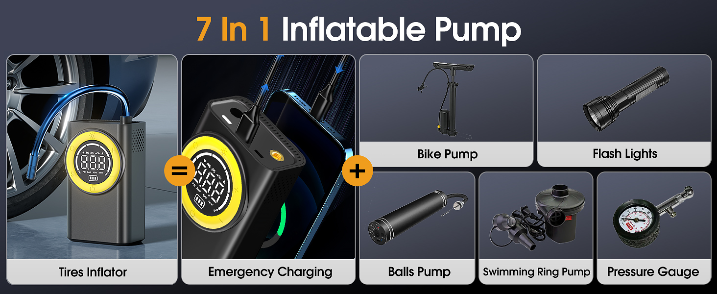 Tire Inflator Portable Air Compressor