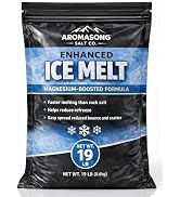 Aromasong Enhanced Magnesium Chloride Ice Melt salt for snow and ice removal – Sidewalk salt for ...