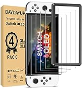 [4 Pack] daydayup Tempered Glass Screen Protector Compatible with Nintendo Switch OLED Model 2021...