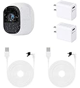 2Pack Power Cable for Arlo Pro and Arlo Pro 2, 16.4Ft/5m Weatherproof USB Cable, with Quick Charg...