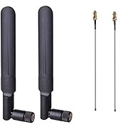 2 x 8dBi WiFi RP-SMA Male Antenna 2.4GHz 5.8GHz Dual Band +2 x 15CM U.FL/IPEX to RP-SMA Female Pi...
