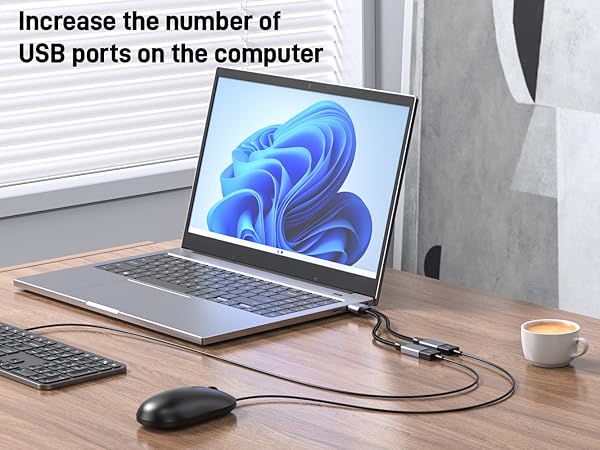 USB Splitter 1 in 2 Out