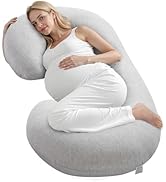 VEVOR Pregnancy Pillow, C-Shaped Full Body Maternity Pillow for Sleeping, Ultra-Soft and Breathab...