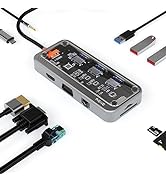 REIIE Docking Station,10 in 1 USB C Multiport Adapter,USB C Hub Multiport Adapter with HDMI/1*USB...