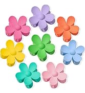 Flower Hair Clips 8PCS, Large Claw Clips for Women Girls Thick Thin Hair, Strong Hold Non slip Bi...
