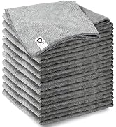 INFICRIME Microfiber Cleaning Cloth 12 Pack, 12.6 x 12.6 inch Microfiber Towels for Cars, High Pe...