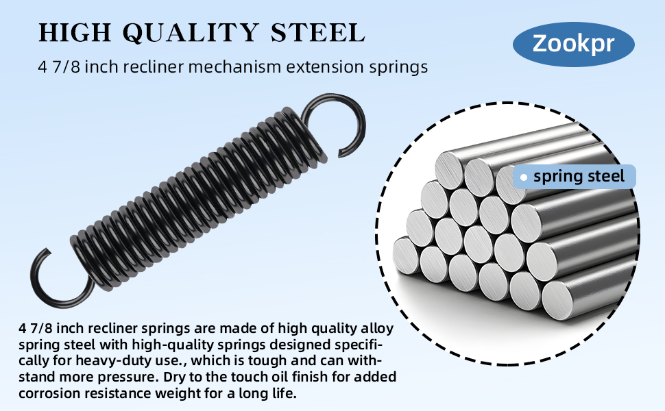 4 7/8-inch recliner extension springs