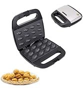 12 Walnut Cookie Maker, Electric Oreshki Maker Non Stick Double Sided Heating, Walnut Pastry Set ...