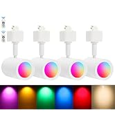 geenaes RGB Track Lighting Heads, H Type Track Lights with Remote, Color Changing LED Track Light...