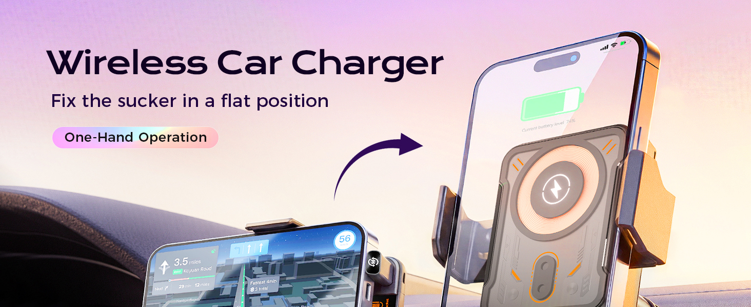 Zrpot Phone Holders for Car Cell Phone Mount Wireless Car Charger Air Vent Phone Stand