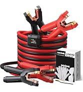 Noone Heavy Duty Jumper Cables, 0 Gauge 25Feet 1000Amp Automotive Booster Cables with Reverse Pol...