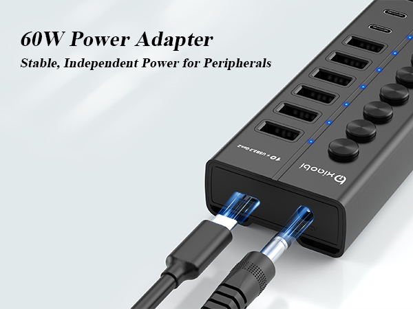 usb c hub powered computer port hub