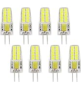Edearkar 5W G4 LED Light Bulbs(8 Pack) AC/DC 12V Bi-Pin Base Ceiling Recessed Puck Light Bulb LED...