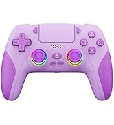 IWGAME RGB Wireless Controller for PS-5/PC, Hall Effect Joysticks &amp; Triggers Gamepad with program...