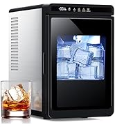 COWSAR Clear Ice Cube Maker with CrystalFlux Technology, 3 Crystal Ice Cube in 20Mins, 155pcs/Day...