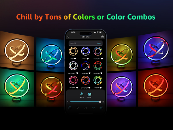 customizable colors and effects