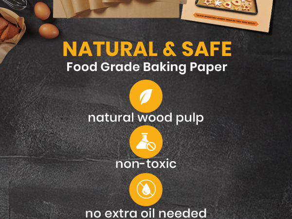 Natural parchment paper sheets