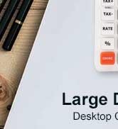 DUPOTA Desktop Calculator Large Display Big Buttons with 12 Digits 2-line LCD, Dual Solar Power a...
