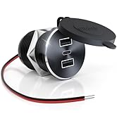 RV USB Outlet 72W All-Aluminum 12V/24V 3 Charging Ports, GIBBAB 36W PD3.0 Type-C+2 18W QC3.0 Fast...