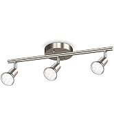 Ascher 3-Light LED Track Lighting Kit, Flexibly Rotatable Light Heads, 3 Way Ceiling Spotlight Ma...