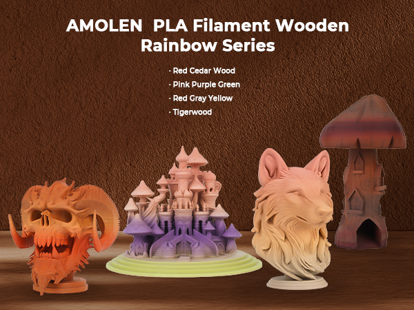 rainbow wood pla