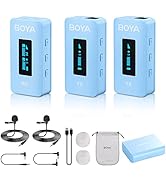 BOYA Wireless Lavalier Microphone BY-XM6-K2 Noise Cancelling Lapel Microphones for DSLR Cameras,3...
