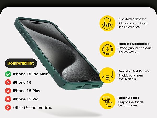 Case is only compatible with iPhone 15 Pro Max