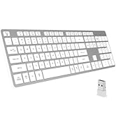B.FRIENDIT 2.4G Wireless Keyboard with Cover/Protector Skin, Soft Touch Quiet Computer Keyboard,F...
