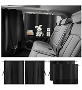 3PCS Car Window Shades for Privacy,Upgraded Side Car Curtains with Storage Pockets &amp; 4PCS Suction...