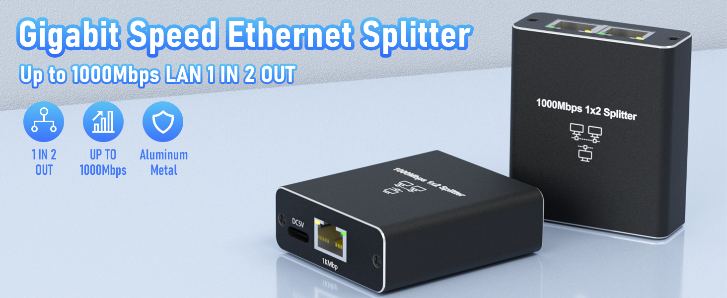 Ethernet Cable Splitter 1 to 2