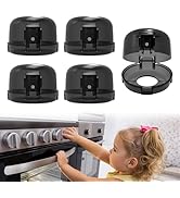 BBsecure Stove Knob Safety Covers - 5 Pack Heat Resistant Oven Knob Covers for Child Safety with ...