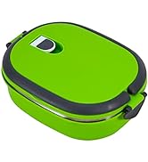 ZJchao Thermal Lunch Box for Hot Food, Creative Stainless Steel Insulated Lunch Box Green Lunch B...
