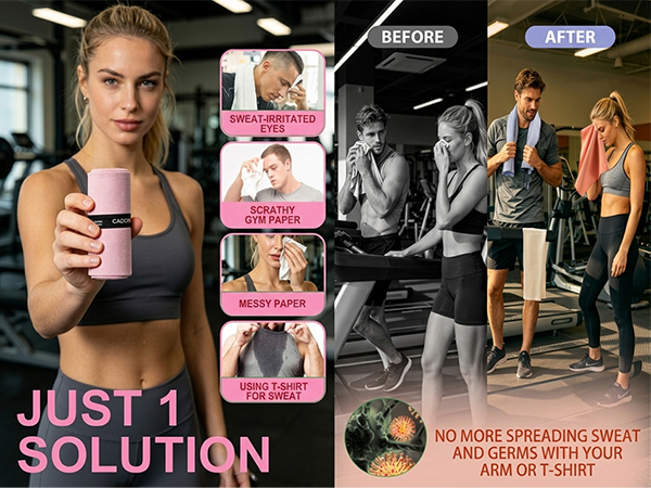 Gym Towel for Hot Yoga, Tennis, Working Out, Camping