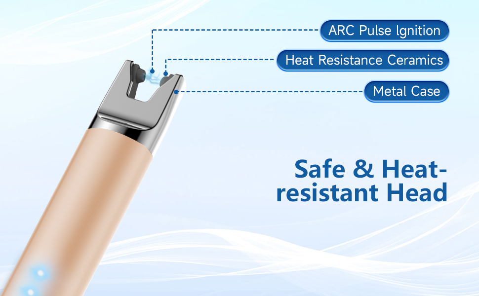 electric candle lighter with safety resistant head