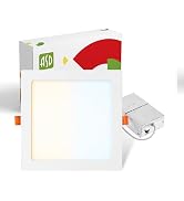 ASD 1 Pack LED Square Recessed Lighting 8 Inch, 5 CCT 2700K-5000K CRI90+, 20W 70W Eqv, Ultra Thin...