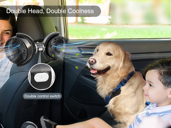 double head car fans have double control switch