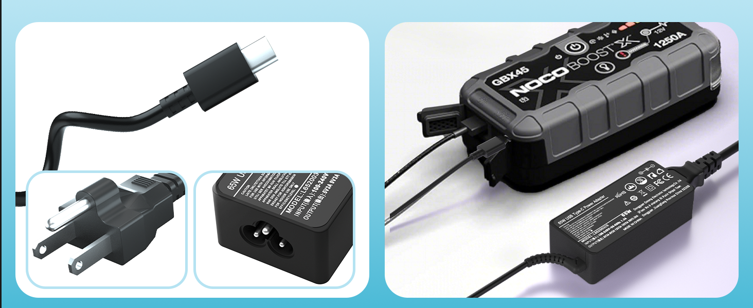 Battery Charger for NOCO UltraSafe Portable Jump Starter Compatible with NOCO Boost X