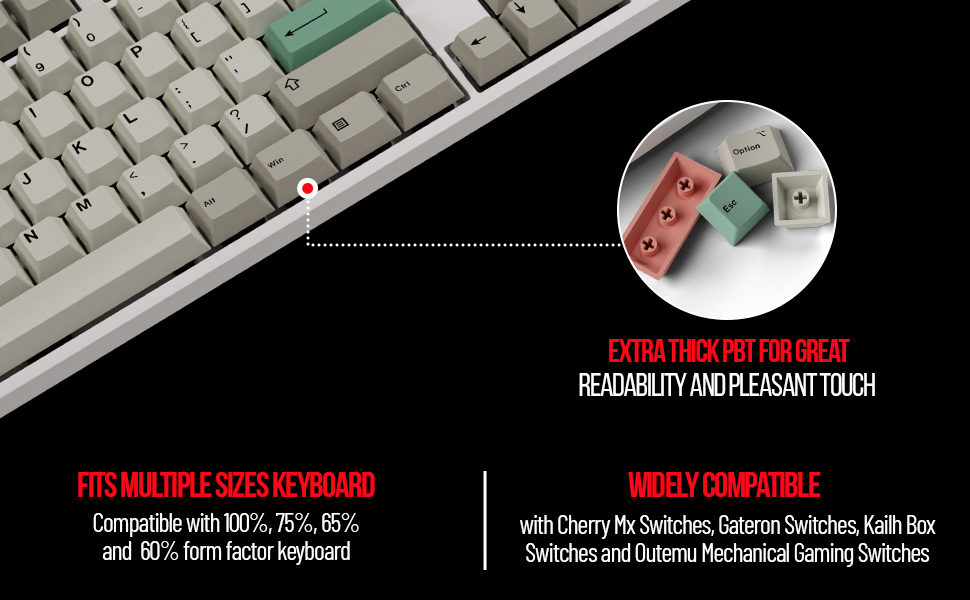 HK Gaming Mechanical Keyboad Dye Sublimation Keycaps 6