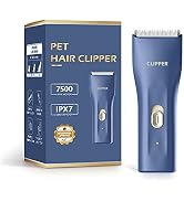 Dog Clippers,Quiet Washable USB Rechargeable Cordless Dog Grooming Kit,Electric Pets Hair Trimmer...