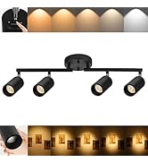 Ajbvp 5Color LED Track Lighting Kit 4 Lights Dimmable 48W Track Light,Zoomable15°/24°/36°/45°/60°...