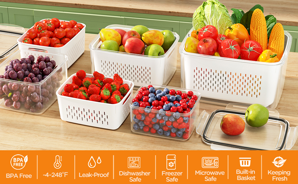 Fruit Storage Containers for Fridge