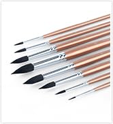 Transon 8pcs Round Watercolor Paint Brush Set Goat Hair