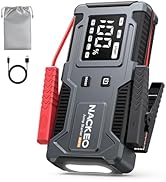 NACKEO Jump Starter 6000A, 12V Car Battery Jump Starter with Built-in Smart Jumper Cables, Car Ju...