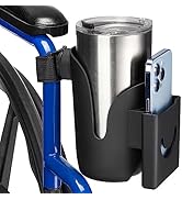 JOYTUTUS Cup Holder for Wheelchair, 2 in 1 Water Bottle Holder and Phone Bracket, Universal Drink...