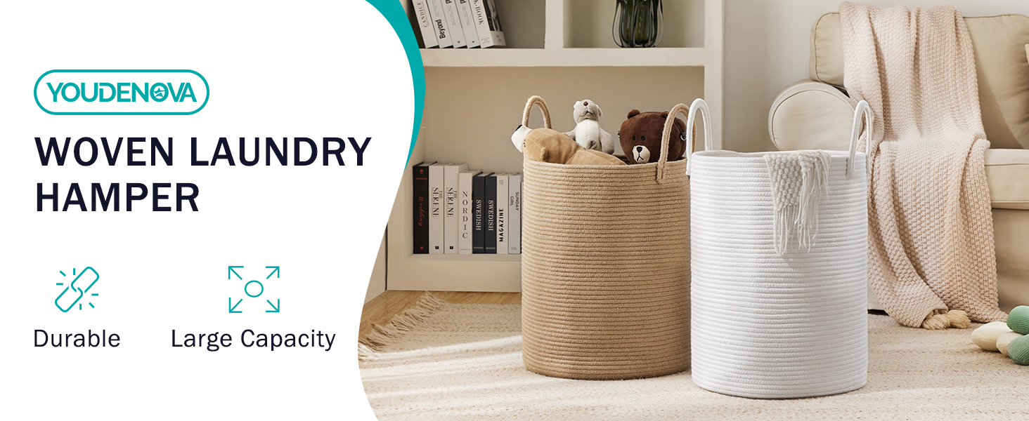 woven rope laundry hamper basket