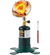 6200BTU Propane Heater with Windproof USB lighter, Gas Heater Camping, Cordless with Cylinder Sta...