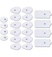 Belifu TENS Unit Electrode Pads Reusable Self-Adhesive Replacement Massage Pads Latex Free, Stand...