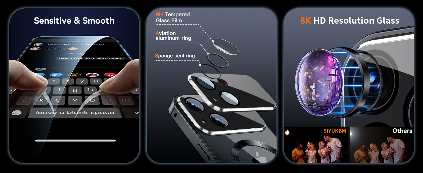 iphone 14 phone case magsafe magnetic 360°full body protection with privacy screen protector