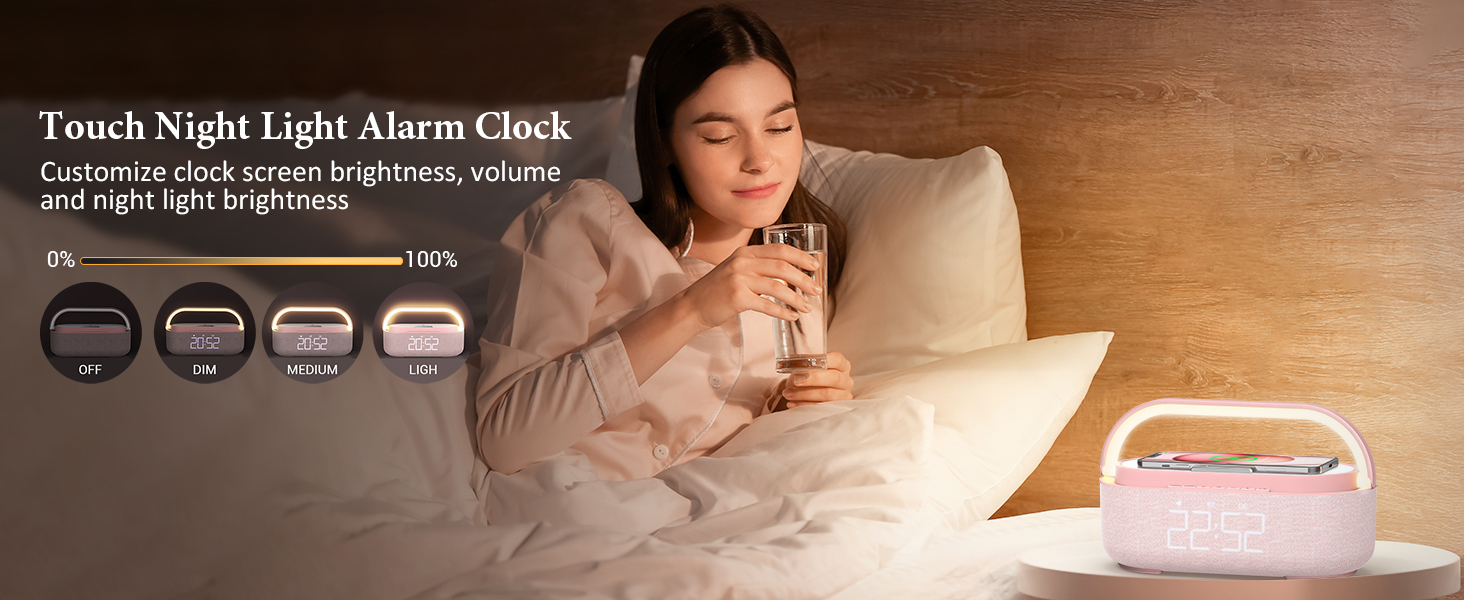 small alarm clock for bedside alarm clock with wireless charging radio alarm clocks for bedrooms